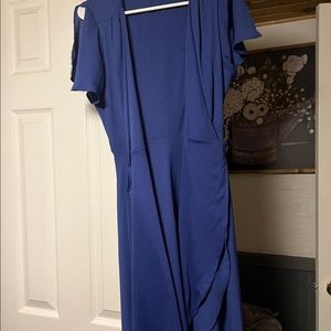 Lulus Royal Blue Wrap Dress